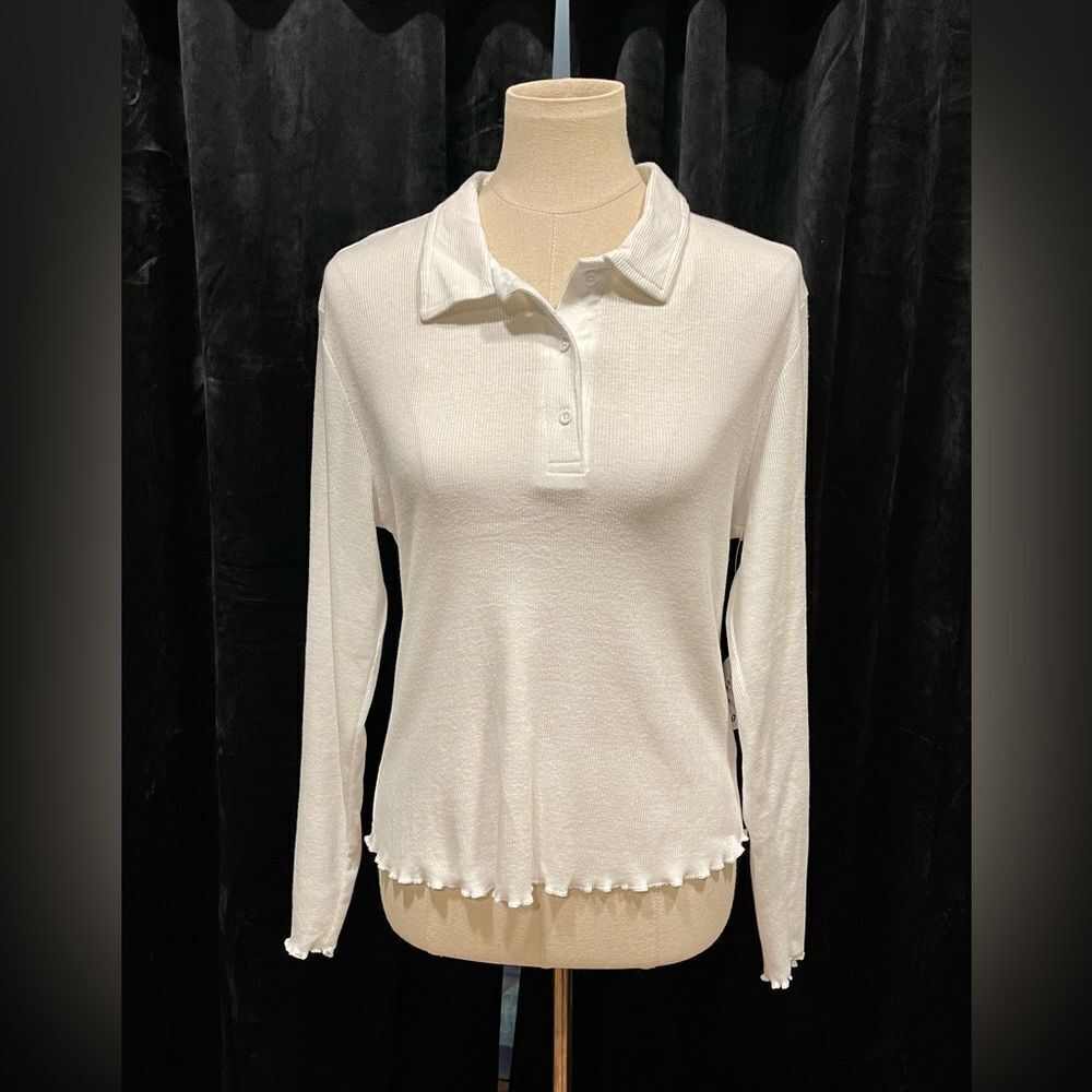 White Long Sleeve Top - 2X Juniors